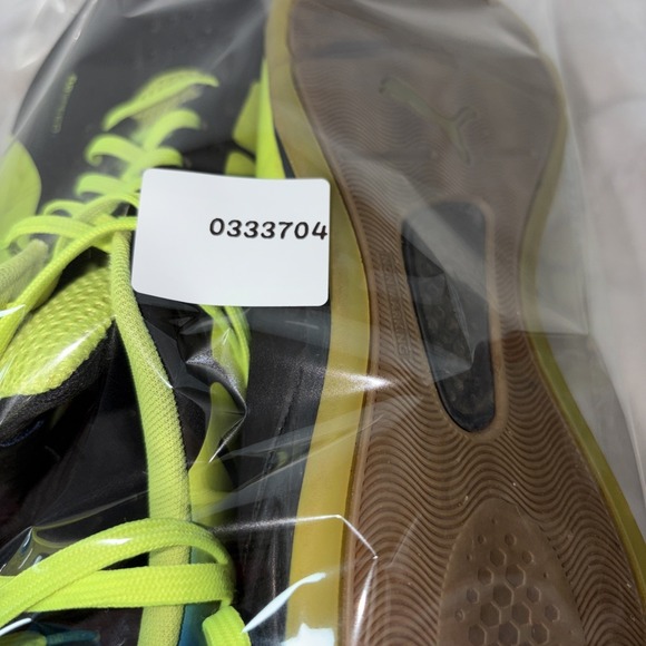 Puma evoSPEED 1.2 Sala Futsal Indoor Soccer Shoes 10 1/2 Black/Fluorescent EUC - Picture 7 of 7